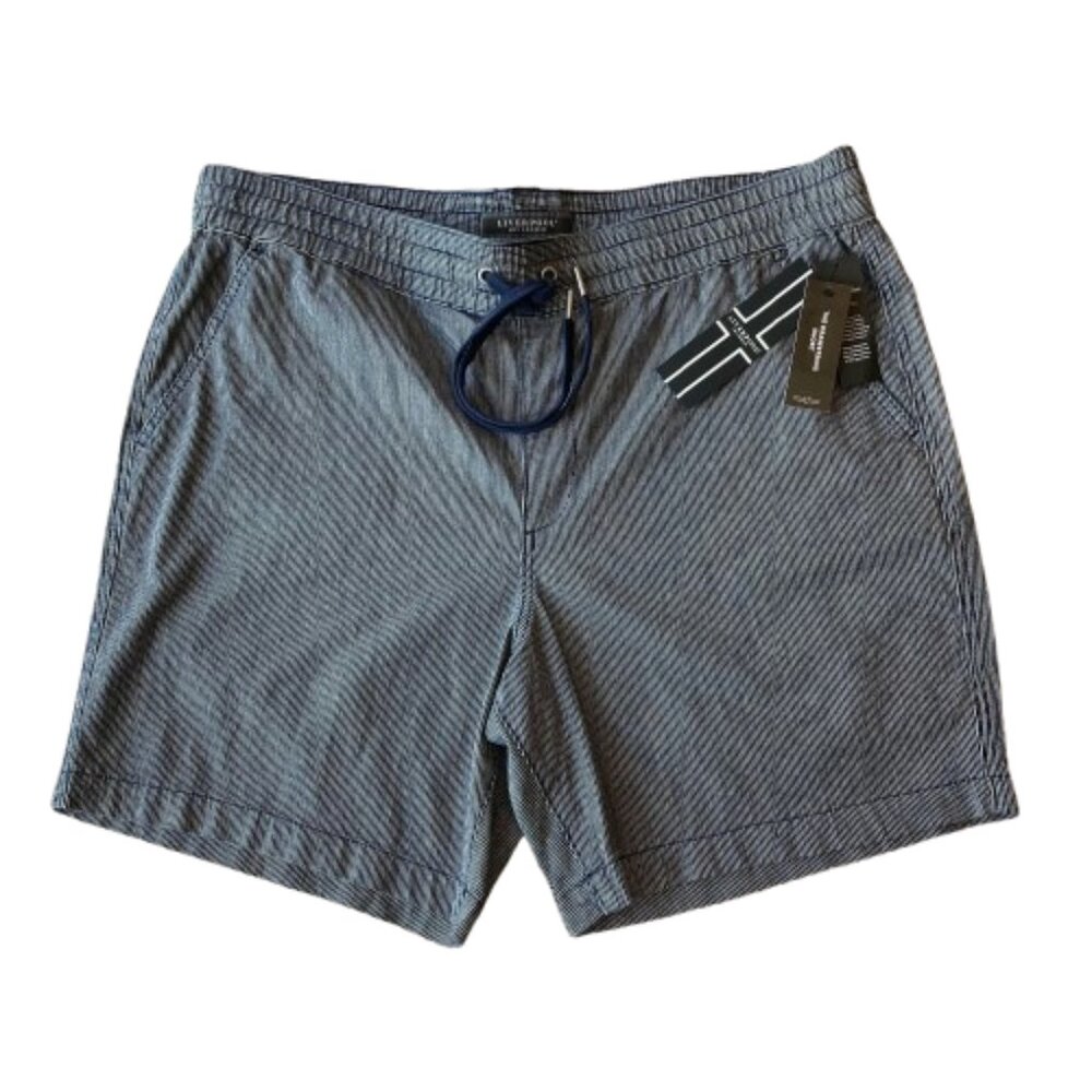 Liverpool Los Angeles The Drawstring Shorts Mens XXL Navy Stripe NWT